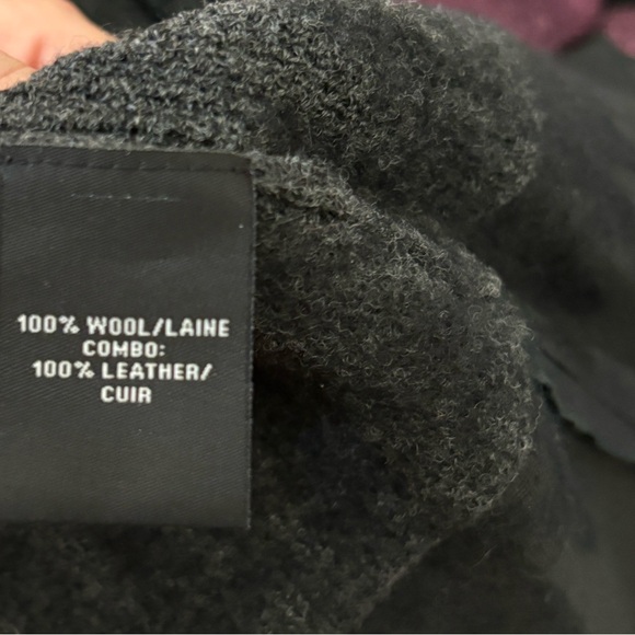 Lafayette 148 New York Size Small Brushed Wool, leather Combo Cardigan - Picture 8 of 8